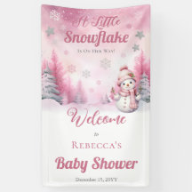 Pink A Little Snowflake | Baby Shower Chica de nie