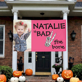 Lona Pink Bad Two The Bone Halloween 2Cumpleaños Photo