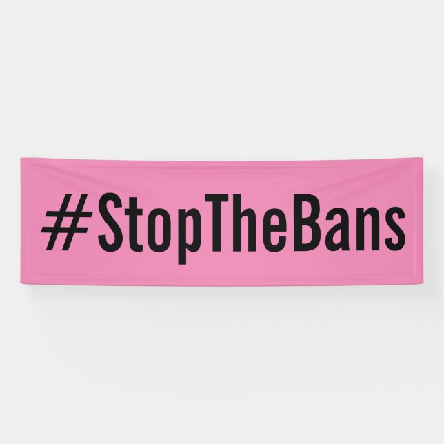 Lona Pink de la marcha pro-elección #StopTheBans (Horizontal)