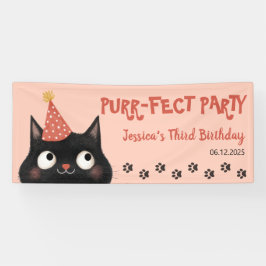 Lona Pink, fiesta de cumpleaños de gatos negros puramen