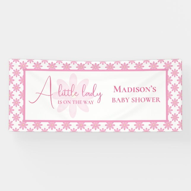 Lona Pink Floral Baby Shower  (Horizontal)