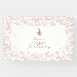 Lona Pink Floral toile Some Bunny Birthday 