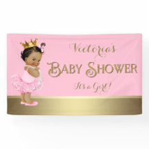 Pink Gold Ballerina Tutu Pearl Baby Shower