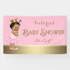 Lona Pink Gold Ballerina Tutu Pearl Baby Shower