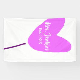 Lona Pink heart balloon Mrs add name est. Add year love