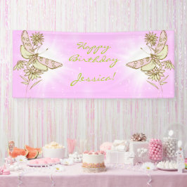 Lona Pink Lemon Lime Butterfly Banner