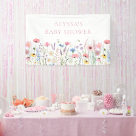 Lona Pink Meadow Wildflowers Baby Shower
