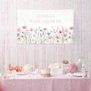 Lona Pink Meadow Wildflowers Baby Shower
