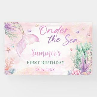 Lona Pink Mermaid 1st Birthday Oneder the Sea Party