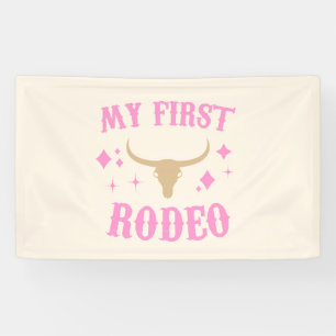 Lona Pink My First Rodeo Cowgirl Primer Cumpleaños