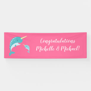 Lona Pink Narwhal Baby Shower
