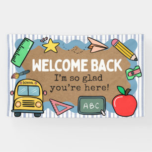 Lona Pintado cartel de bienvenida al colegio