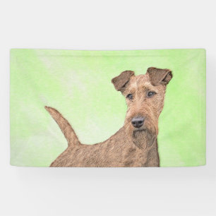 Lona Pintado Terrier Irlandés - Arte de Perro Original.