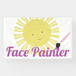 Lona Pintor de caras con rostro de sol caprichoso