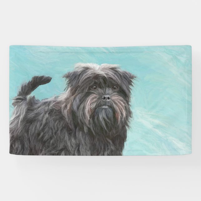 Lona Pintura Affenpinscher - Arte Perro Original Cuto (Horizontal)