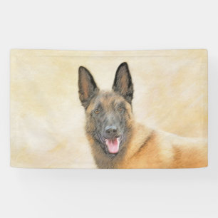 Lona Pintura belga malinois - Arte de perro original