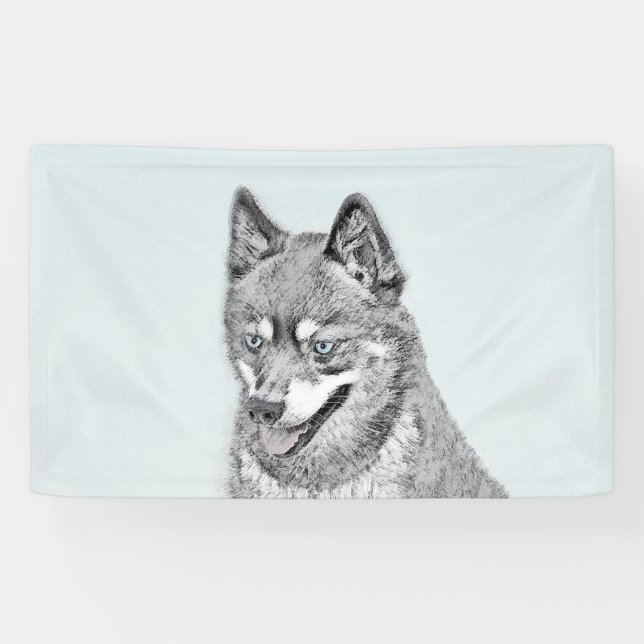 Lona Pintura de Alaskan Klee Kai - Arte Perro Original. (Horizontal)