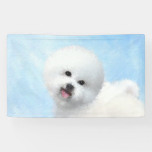 Lona Pintura de Bichon Frise - Arte de Perro Original L