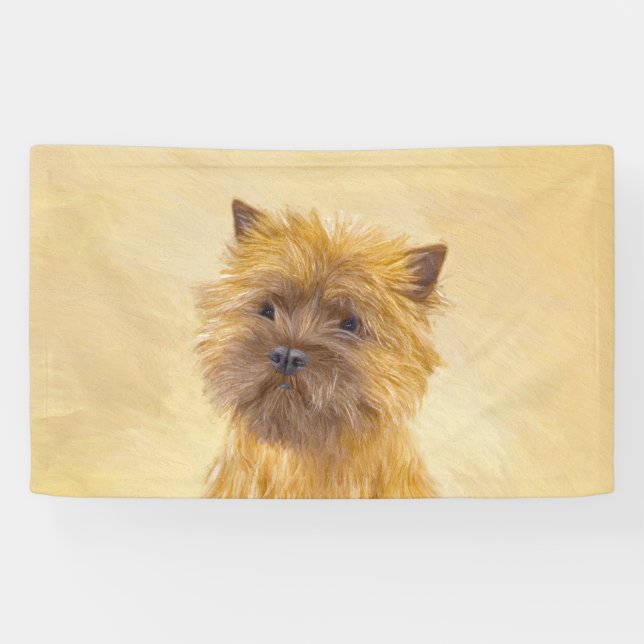Lona Pintura de Cairn Terrier - Arte Perro Original. (Horizontal)