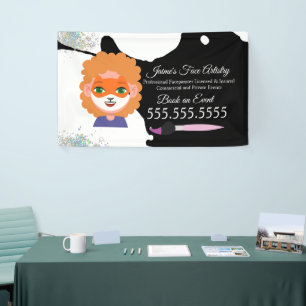 Lona Pintura de Cara Bonita Pintor de Cara Payaso