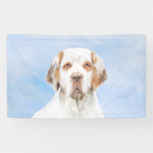 Lona Pintura de Clumber Spaniel - Arte de Perro Origina