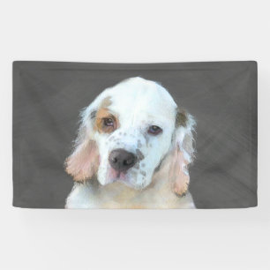 Lona Pintura de Clumber Spaniel - Arte de Perro Origina