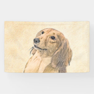 Lona Pintura de Dachshund (de cabello largo) - Arte Per
