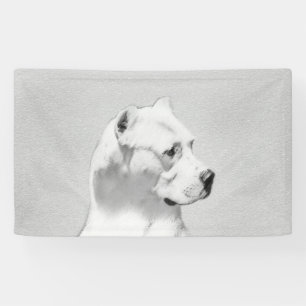 Lona Pintura de Dogo Argentino - Arte original del perr