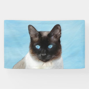 Lona Pintura de gatos siamesa - Arte de gatos original 