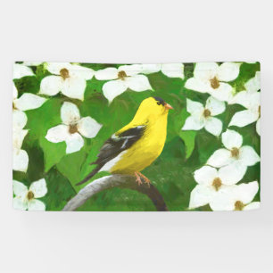 Lona Pintura de Goldfinch - Arte de Perro Original.