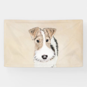 Lona Pintura de hilo Fox Terrier - Arte de Perro Origin