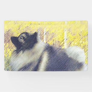 Lona Pintura de Keeshond Aspen - Arte Perro Original Cu