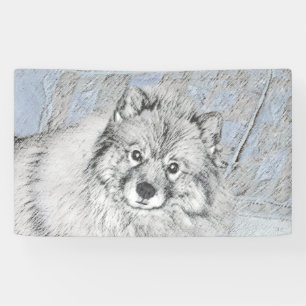 Lona Pintura de Keeshond Beth - Arte de Perro Original.