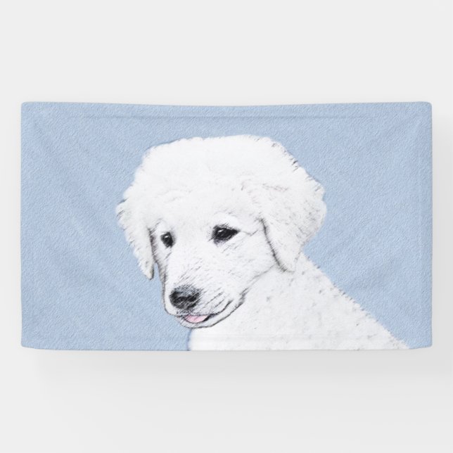 Lona Pintura de Kuvasz - Arte de perro original lindo (Horizontal)