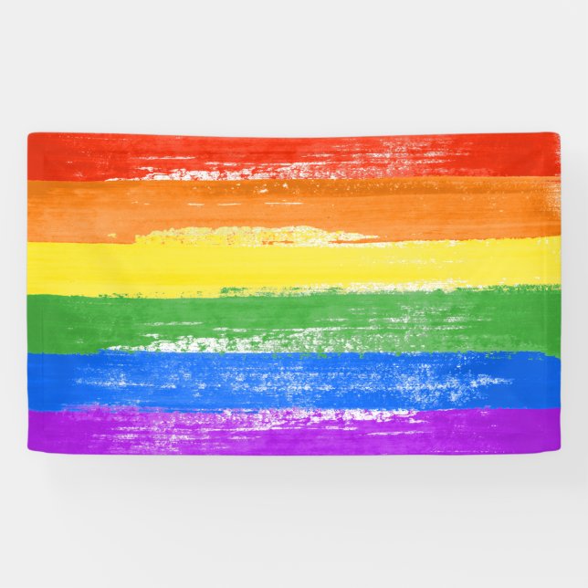 LONA PINTURA DE LA BANDERA LGBT (Horizontal)