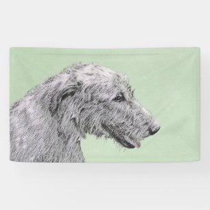 Lona Pintura de lobo irlandesa - Arte de perro original