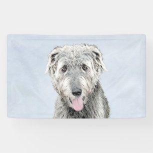 Lona Pintura de lobo irlandesa - Arte de perro original
