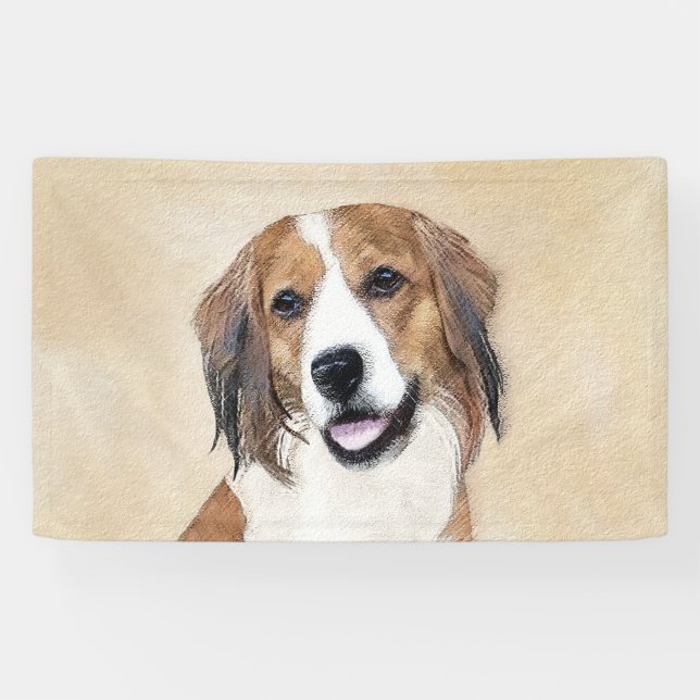 Lona Pintura de Nederlandse Kooikerhondje - Arte de per (Horizontal)