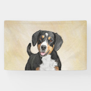 Lona Pintura de perro de la montaña Entlebucher - Arte 