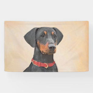 Lona Pintura de Pinscher original de arte animal