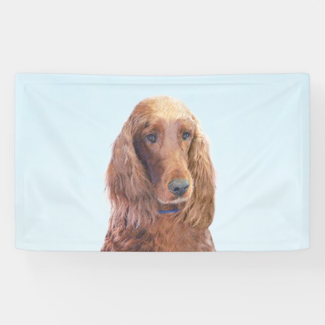 Lona Pintura de Setter Irlandés - Arte de Perro Origina (Horizontal)