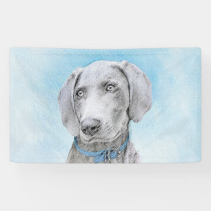 Lona Pintura de Weimaraner - Arte de Perro Original.