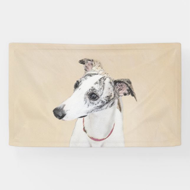 Lona Pintura de Whippet - Arte Cute Original Perro (Horizontal)