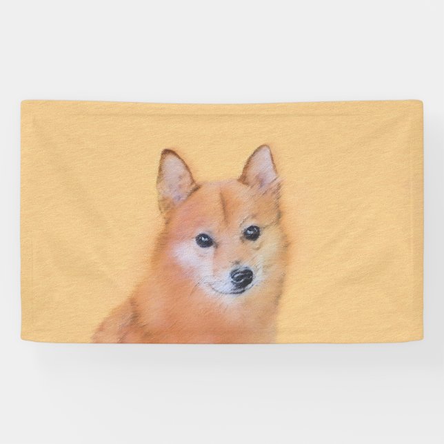 Lona Pintura finlandesa de Spitz - Arte de perro origin (Horizontal)