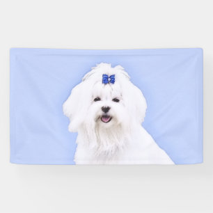 Lona Pintura maltesa - Arte de perro original muy lindo