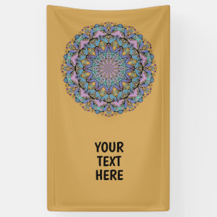 Lona Pintura manual de Mandala Clock Face 3