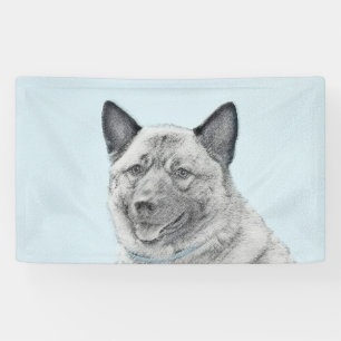 Lona Pintura noruega de elkhound - Arte original de per