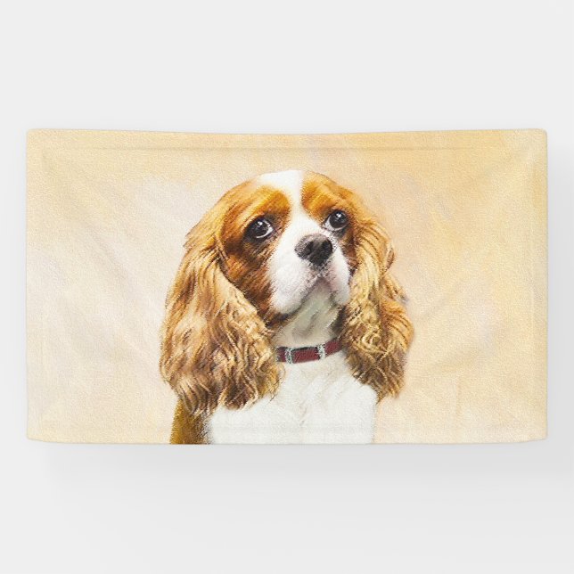 Lona Pintura original de Cavalier King Charles Spaniel (Horizontal)