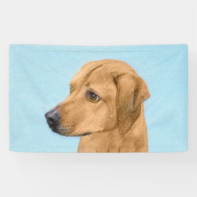 Lona Pintura Ridgeback Rhodesiana - Arte Perro Original (Horizontal)