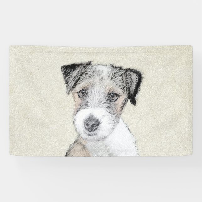 Lona Pintura Rusell Terrier - Arte Perro Original (Horizontal)